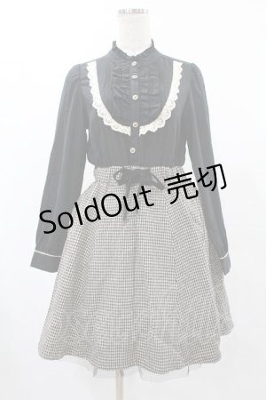 画像: axes femme / チェック切替ワンピース M ブラック H-25-06-04-1016-AX-OP-NS-ZH