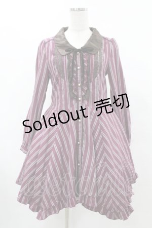 画像: axes femme / ストライプワンピース M ボルドー H-25-06-04-1020-AX-OP-NS-ZH