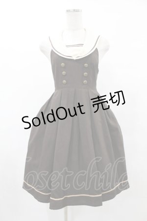 画像: Innocent World / 衿刺繍セーラージャンパースカート M ショコラ H-25-06-04-1028-IW-OP-NS-ZH