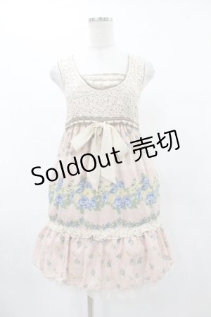 画像: axes femme / 花柄ワンピース M ピンク H-25-06-04-1033-AX-OP-NS-ZH