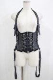 画像1: OZZ ANGELO / 薔薇刺繍コルセットビスチェ  グレー H-25-06-04-020-OO-TO-KB-ZH (1)