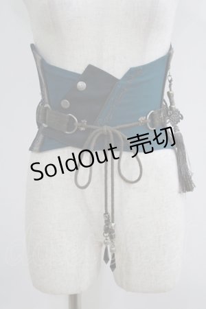 画像: Ozz oneste / ベルト付きコルセット  ターコイズ H-25-06-04-021-OO-ZA-KB-ZH