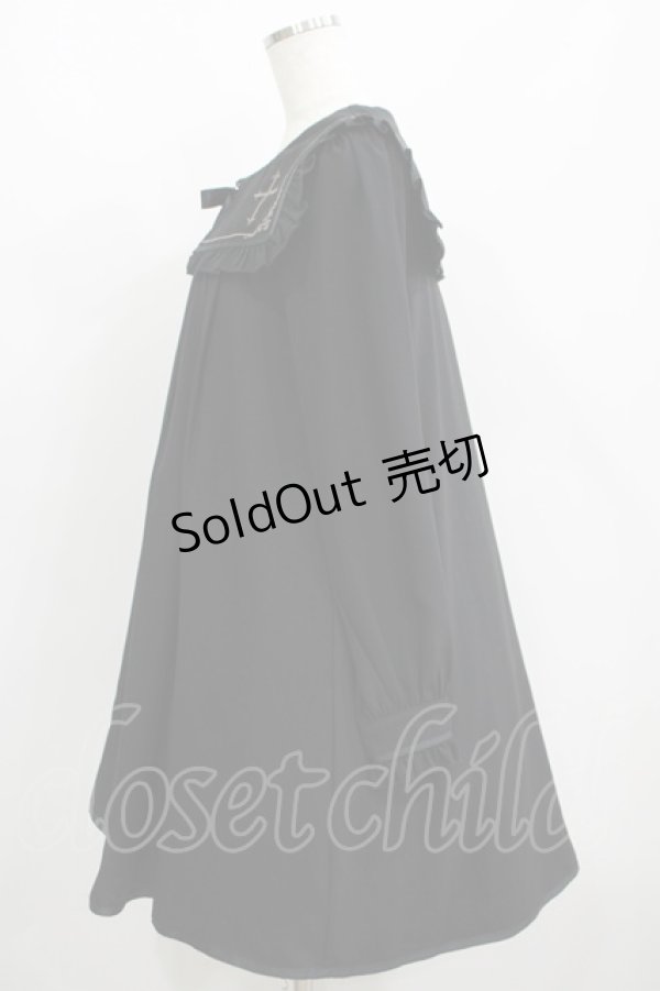 画像2: Amavel / ロザリオ刺繍スクエアAラインワンピース Free ブラック H-25-06-05-023-CA-OP-NS-ZH (2)