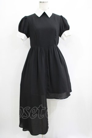 画像: Jamie エーエヌケー / 配色アシメワンピース M ブラック H-25-06-05-031-LO-OP-NS-ZH