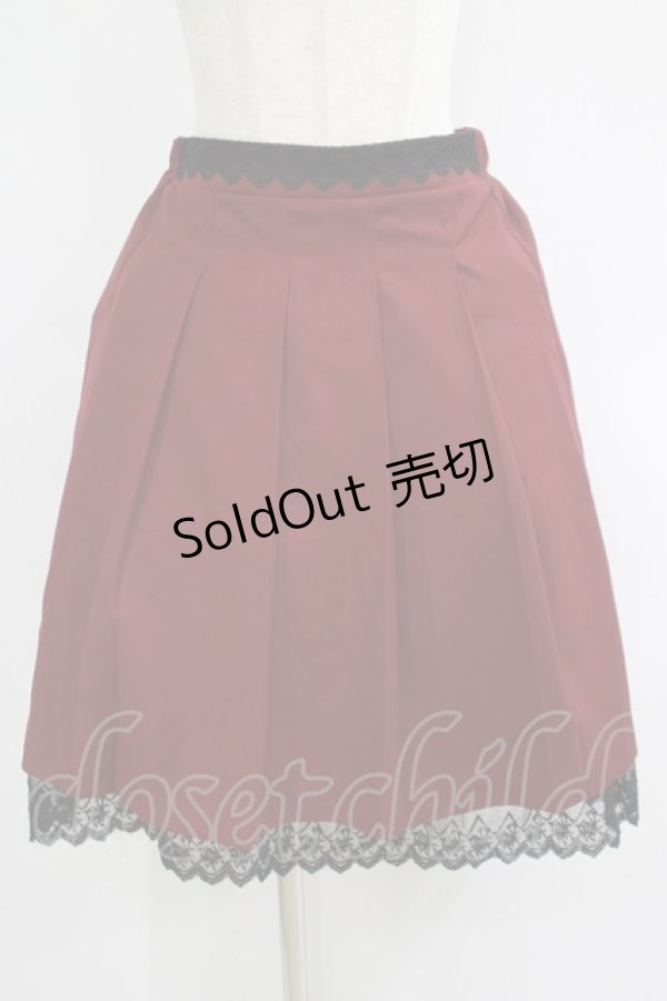 画像1: axes femme / プリーツミドルスカート M ボルドー H-25-06-05-032-AX-SK-NS-ZH (1)