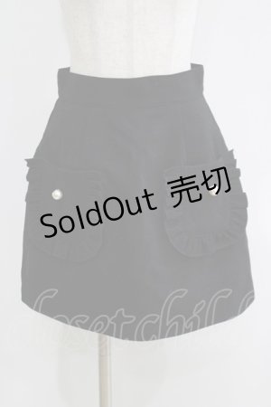 画像: Ank Rouge / フリルポケット台形スカート M ブラック H-25-06-05-045-CA-SK-NS-ZH
