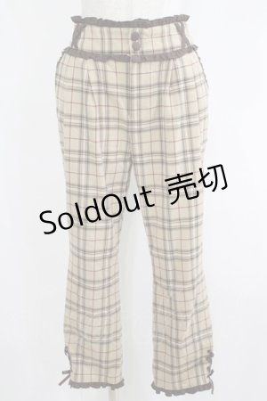 画像: axes femme / タータンチェックパンツ M ベージュ H-25-06-05-048-AX-PA-NS-ZH