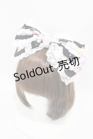 画像: BABY,THE STARS SHINE BRIGHT / くみゃちゃんのふわふわお空でTea Party柄カチューシャ  ブラック H-25-06-05-1006-BA-AC-NS-ZH