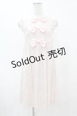 画像: JESUS DIAMANTE / レースDOLLワンピース 38 ピンク H-25-06-05-1045-JE-OP-NS-ZH