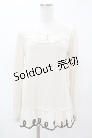 画像: axes femme / 音符チャームインナーカットソー M アイボリー H-25-06-05-1050-AX-TO-NS-ZH