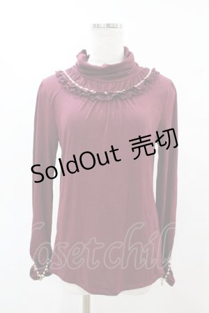 画像: axes femme / パール使いトップス M ボルドー H-25-06-05-1056-AX-TO-NS-ZH
