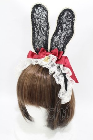 画像: ALICE and the PIRATES / バニーガールカチューシャ  ブラック H-25-06-05-1002-PA-AC-NS-ZH