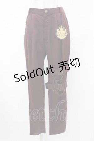 画像: ALICE and the PIRATES / ベルト付ロングパンツ Free ボルドー H-25-06-05-1018-PA-PA-NS-ZH