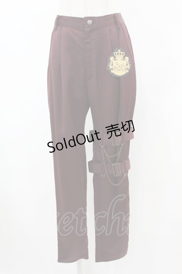 画像1: ALICE and the PIRATES / ベルト付ロングパンツ Free ボルドー H-25-06-05-1018-PA-PA-NS-ZH (1)