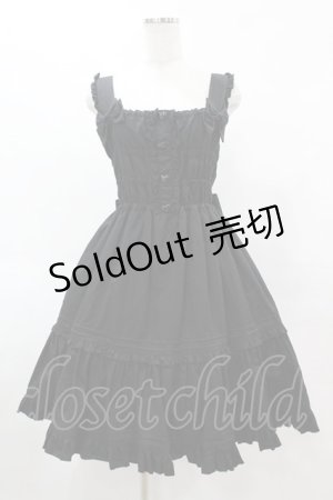 画像: metamorphose / シャーリングジャンパースカート Free ブラック H-25-06-05-1031-ME-OP-NS-ZH