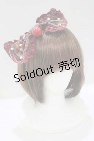 画像: ALICE and the PIRATES / Wicked Queen's Poison cellar柄 リボンカチューシャ  エンジ H-25-06-05-066-PA-AC-NS-ZH
