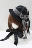 画像1: ALICE and the PIRATES / Ribbon Laneミニボーラーハット  ブラック H-25-06-05-067-PA-AC-NS-ZH (1)