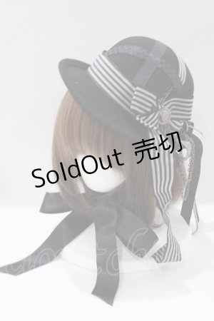 画像: ALICE and the PIRATES / Ribbon Laneミニボーラーハット  ブラック H-25-06-05-067-PA-AC-NS-ZH