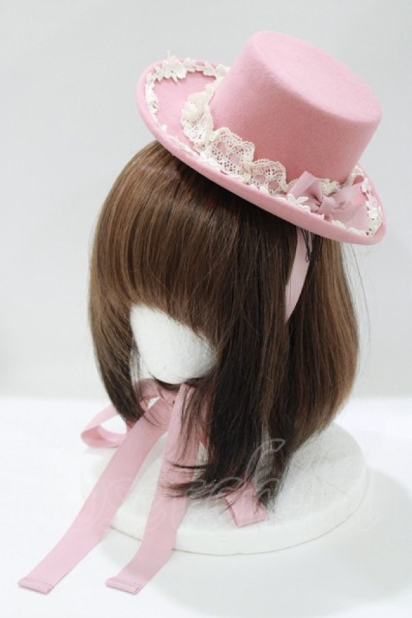 画像1: Innocent World / バリトンミニハット  ピンク H-25-06-05-068-IW-AC-NS-ZH (1)