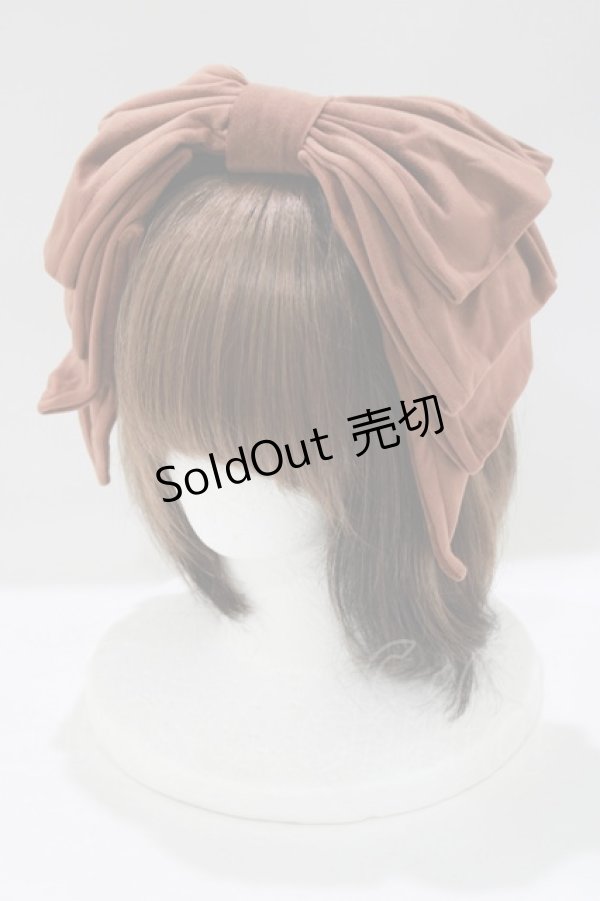 画像1: Hoshibako Works / お人形風ラッピングリボンカチューシャ  ブラウン H-25-06-05-073-LO-AC-NS-ZH (1)