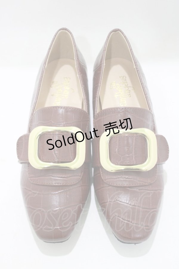 画像1: an another angelus / バックル使いローヒールシューズ S（22.5〜23.0cm） CAMEL H-25-06-05-078-CA-SH-NS-ZH (1)