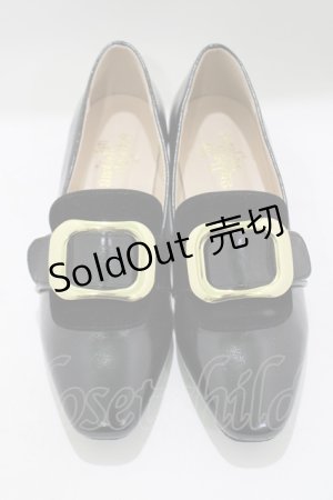 画像: an another angelus / バックル使いローヒールシューズ S（22.5〜23.0cm） ブラック H-25-06-05-080-CA-SH-NS-ZH