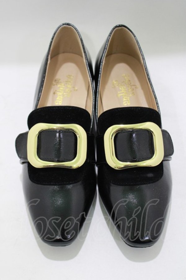 画像1: an another angelus / バックル使いローヒールシューズ S（22.5〜23.0cm） ブラック H-25-06-05-080-CA-SH-NS-ZH (1)