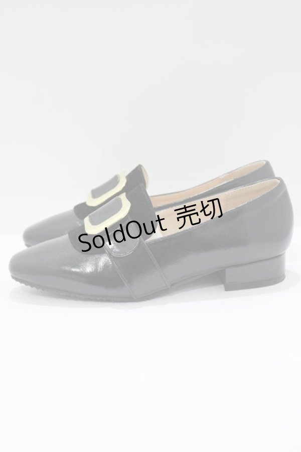 画像2: an another angelus / バックル使いローヒールシューズ S（22.5〜23.0cm） ブラック H-25-06-05-080-CA-SH-NS-ZH (2)