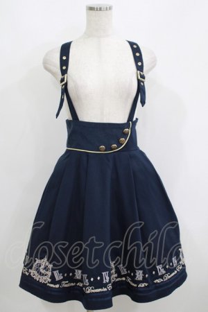 画像: Amavel / 裾時計刺繍入りサス付スカート Free ネイビー H-25-06-06-028-CA-SK-NS-ZH