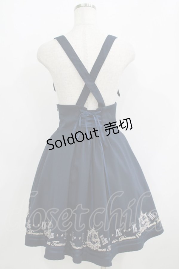 画像3: Amavel / 裾時計刺繍入りサス付スカート Free ネイビー H-25-06-06-028-CA-SK-NS-ZH (3)