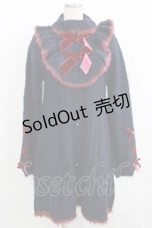画像: axes femme kawaii / フェザーニットワンピース M ネイビー H-25-06-06-034-AX-OP-NS-ZH