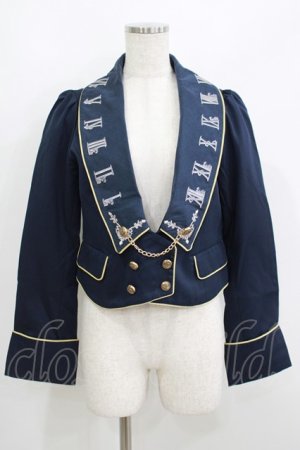 画像: Amavel / 時計刺繍入りジャケット Free ネイビー H-25-06-06-035-CA-JA-NS-ZH
