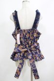 画像3: metamorphose / 【プラスサイズ】ゴブラン風くまちゃんフリルビスチェ プラスサイズ ネイビー H-25-06-06-039-ME-JA-NS-ZH (3)