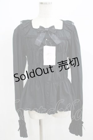画像: metamorphose / 【プラスサイズ】無地スクエアあき長袖ブラウス プラスサイズ ブラック H-25-06-06-043-ME-BL-NS-ZH