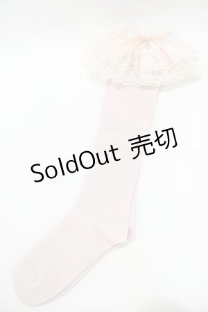 画像: metamorphose / ラッセルレースハイソックス  ピンク H-25-06-06-056-ME-ZA-NS-ZH