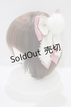 画像: metamorphose / 風花のゆきうさぎリボンクリップ  オフ白 H-25-06-06-066-ME-AC-NS-ZH