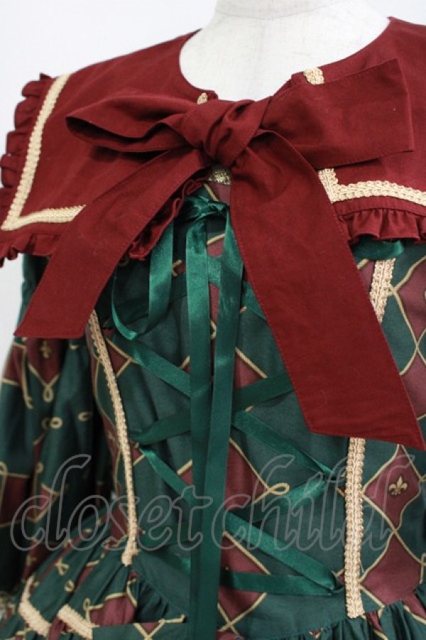 画像5: metamorphose / 主の書斎襟付きワンピース Free グリーン H-25-06-06-005-ME-OP-NS-ZH (5)