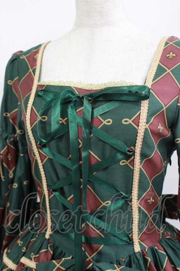 画像6: metamorphose / 主の書斎襟付きワンピース Free グリーン H-25-06-06-005-ME-OP-NS-ZH (6)