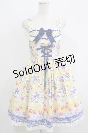 画像: BABY,THE STARS SHINE BRIGHT / Cheerful Lemon柄ジャンパースカートI Free 生成り紺 H-25-06-06-007-BA-OP-NS-ZH