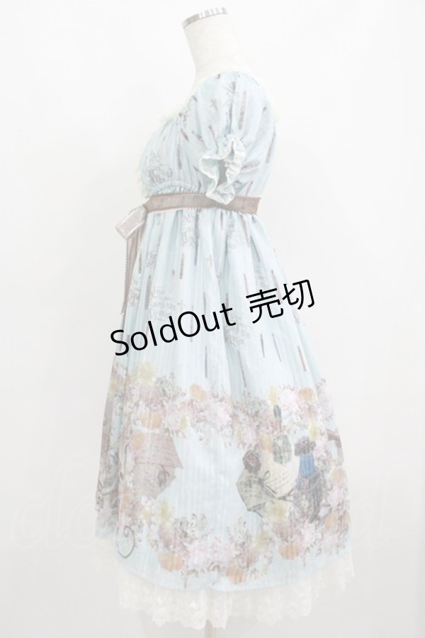 画像2: ALICE and the PIRATES / Victorian tear bottle柄ワンピース Free サックス H-25-06-06-009-PA-OP-NS-ZH (2)