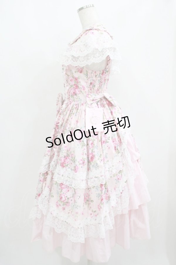 画像2: metamorphose / フローレンスケープ付きミディアムジャンパースカート サイズ1 ピンク H-25-06-06-014-ME-OP-NS-ZH (2)