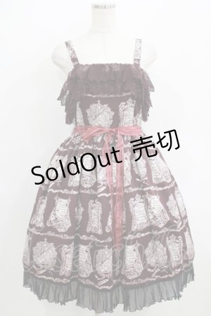 画像: ALICE and the PIRATES / Cock Robin〜Mother goose〜柄ジャンパースカートII Free ボルドー H-25-06-06-020-PA-OP-NS-ZH