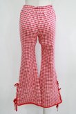 画像3: Candy Stripper / GINGHAM RIBBON FLAREパンツ  レッド H-25-06-07-034-PU-PA-KB-ZH (3)