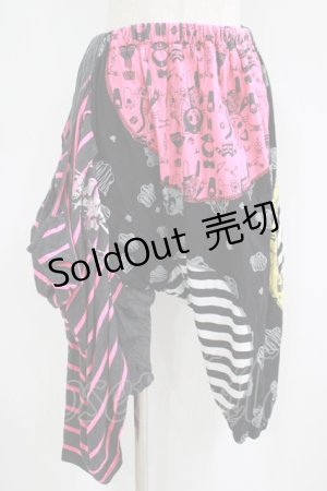 画像: HANGRY&ANGRY / プリント切替変形サルエル   H-25-06-07-037-HN-PA-KB-ZH