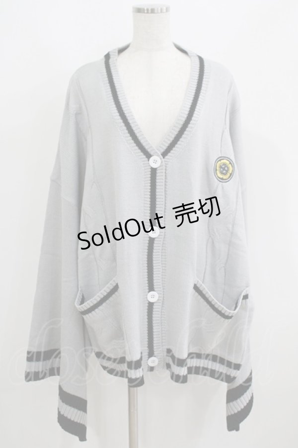 画像1: NieR Clothing / UNISEX着物風袖カーディガン F グレー H-25-06-07-042-PU-TO-KB-ZH (1)