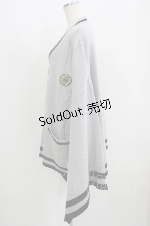 画像2: NieR Clothing / UNISEX着物風袖カーディガン F グレー H-25-06-07-042-PU-TO-KB-ZH (2)