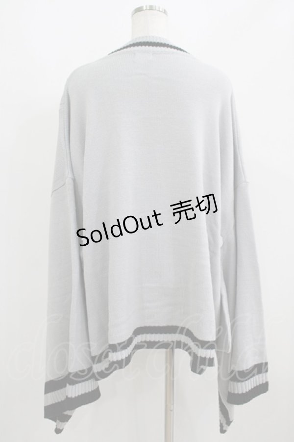 画像3: NieR Clothing / UNISEX着物風袖カーディガン F グレー H-25-06-07-042-PU-TO-KB-ZH (3)