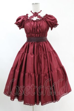 画像: Enchantlic Enchantilly / ワンダーティアードワンピース M ヴィクトリアンワインレッド H-25-06-07-1041-LO-OP-NS-ZH