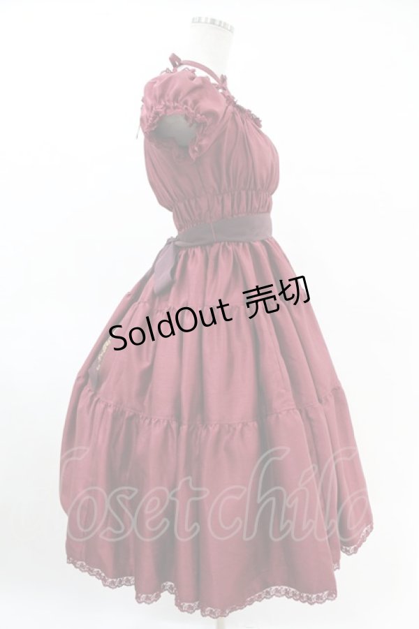 画像3: Enchantlic Enchantilly / ワンダーティアードワンピース M ヴィクトリアンワインレッド H-25-06-07-1041-LO-OP-NS-ZH (3)