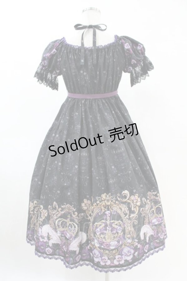 画像2: Enchantlic Enchantilly / すみれ姫の王冠ワンピース Free ブラック H-25-06-07-1042-LO-OP-NS-ZH (2)